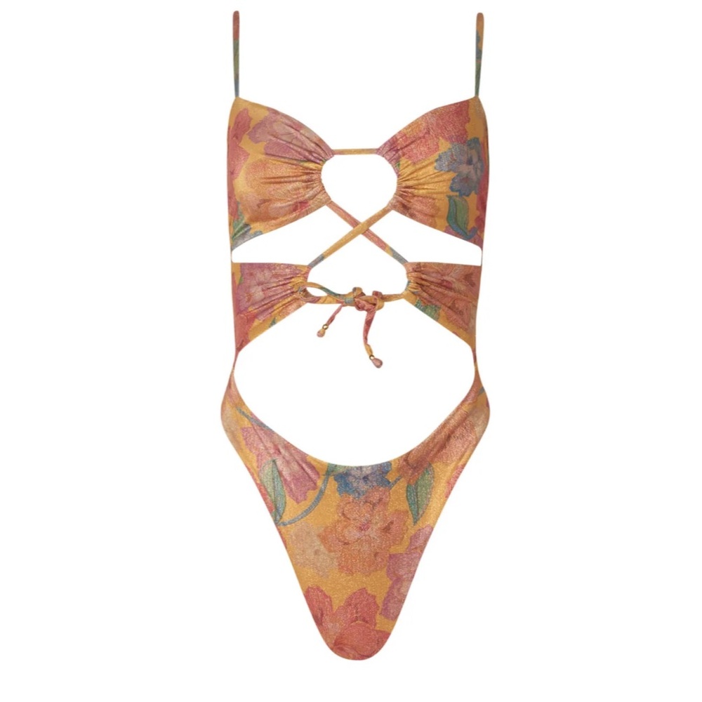 SOAH Melina Orange Dore Cut Out One Piece